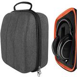 Geekria UltraShell Case for Large-Sized Over-Ear Headphones, Replacement Hard Shell Travel Carrying Bag with Cable Storage, Compatible with Beyerdynamic DT 880 Pro, AKG K167 (Drak Grey) - Brand New