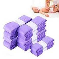 10 Pack Nappy Bin Refills, Scented Nappy Bags Diaper Pail Refill Bags Compatible With Genie/Angelcare/Tommee Tippee/Twist and Click And Spross Refill Cassettes (Purple)