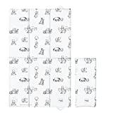 Deluxe Unisex Folding Travel Nappy Baby Changing Mat with Popper Close - 40cms x 60cms (Open) - Black & White Winnie The Pooh