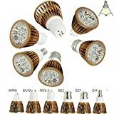 AGIPS Wide voltage lights 10pcs AC85-240V LED Spotlight Bulbs Lamp GU10 E12 B22 E27 E14 MR16 DC 12V 9W 12W 15W Replace Halogen Lamps Light Bulb Household bulbs