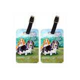 Basset Hound Double Trouble Luggage Tags, Pack - 2