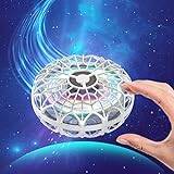 BOMPOW Flying Spinner Mini Drone, Hover Flying Orb Ball Drone Home Game, UFO Toy, Magic Gyration Orb Ball, Cool Stuff Gift for Indoor Outdoor (Silver)