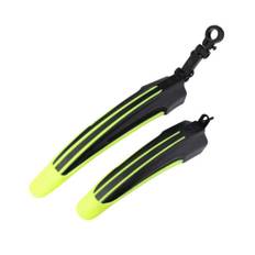 (Yellow) 1 Pair Mountain Bike Mudguard Front Rear Bike Tool Cycling Bicycle Fenders Wings Mud Guard Cycling Accessories Bike Parts