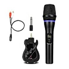 BNEZZ Wireless Handheld Microphone, Karaoke Mic System with Portable Receiver And Rechargeable Handhold Microphone, UHF Dynamic Cordless KTV Mic Set for Party Supplies