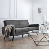 Manus Grey Velvet 3 Seater Sofa