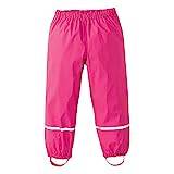 Kids Waterproof Trousers Thin Girls Boys Rain Pants Outdoor Windproof Mud Dirty Proof Trousers Rainwear for Children Pink 134/140