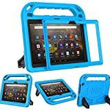 Surom Kids Case with Screen Protector for Fire HD 10 & Fire HD 10 Plus Tablet (11th Generation, 2021 Release), Shockproof Handle Stand Kids Case for Amazon Fire HD 10 Tablet & Fire HD 10 Plus, Blue