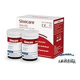 50pcs Sinocare Safe AQ Blood Sugar Test Strips, only for Safe AQ Smart/Voice Glucometer, 50pcs Diabetes Testing Strips, No Needles