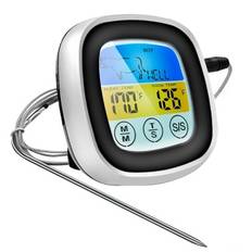 Digital Kitchen Thermometer Probe Color Touch Screen Meat Barbecue Food Temperature Measurement Tool