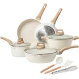 cAROTE Pots and Pans Set, Non Stick Induction Hob Pan Set, 11-Piece cookware Set with Frying Pan Set, Saucepan, Saute Pan, Stockpot for All cooktops