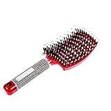 BbteK Combing Brush for Men and Women Hairbrush Women Wet Comb Hair Brush Professional Hair Brush Massage Comb Brush for Hair Hairdresser Hairdressing Tools Barber Comb Comb for Curly Hair (Color : Pi