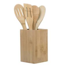 Bamboo Kitchen Utensil and Caddy Set - 10 x 31 x 10cm