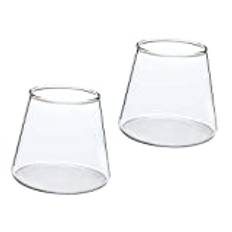 Yardwe 2pcs Cocktail Glass Coffee Glass Mug Beer Glass Dessert Cups Clear Tumblers Water Containers Ice Cream Cups Glasses Water Mugs White Gaopeng Silica Glass Rum Mini Clear Rum Glasses