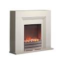 Warmlite WL45037W Electric Ealing Fireplace Suite with Adjustable Thermostat Control 2 Heat Settings Safety Cut-Out System LED Flame Effect White