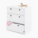 Star Bright Chest of Drawers, Bright White - L5355 - Star Bright Chest of Drawers