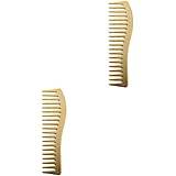 Beaupretty 2pcs Oily Hair Comb Detangler Comb for Men Hair Pick Wide Tooth Comb Wet Hair Brush Salon Mens Combs Head Massage Comb Mens Toupee Hairstyling Comb Modeling Long Hair Comb Miss Abs