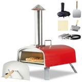 16inch Propane & Wood Fired Outdoor Pizza Oven with Pizza Stones, Pizza Peel
