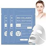 Collagen Face Mask Overnight,Collagen Real Deep Facial Cleansing Mask,Hydrating Overnight Mask Pure Collagen Films Face Mask (3pcs)