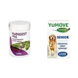 Lintbells | YuDIGEST Dog | Probiotics for Dogs with Sensitive Digestion, All Ages and Breeds | 300 Tablets & YuMOVE Senior Dog | High Strength Hip and Joint Supplement| Aged 9+ | 120 Tablets