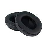 Meijunter Replacement Elastic Foam&Leather Earpads Ear Pads Cushions for Audio-Technica ATH-M50X M20 M30 M40 M50 SX1 Headphones (Black)