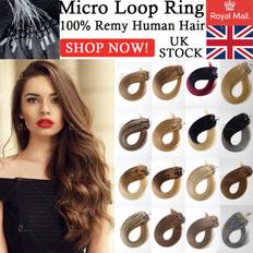 14"-24" double drawn micro loop ring human hair extensions indian remy hair 100s