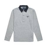 Boy's Barbour Hector Long Sleeve Polo Shirt - 10-15yrs - Grey Marl