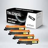 TN-229XXL TN229XL TN229 Toner Cartridge Replacement For Brother TN229 XL 229 High Yield 4500 Pages Toner Cartridge Compatible For Brother MFC-L3780CDW,Yellow-4 pack