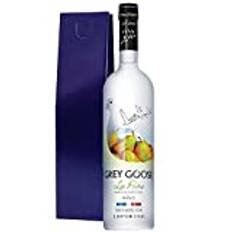 Grey Goose La Poire French Vodka in Blue Gift Box With Handcrafted Happy Fathers Day Gifts2Drink Tag