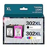 302XL Ink Cartridges Replace for HP 302 Ink Cartridges Combo pack, Tomokep 302 Ink Cartridges Black and Colour Remanufactured for HP Envy 4520 4524 4527 Deskjet 2130 3630 3636 Officejet 3830 3831 3835