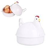 Chicken-Shaped Rapid Egg Cooker | Microwave Egg Cooker, 4 Eggs Electric Egg Cooker, With Steamer Attachment Safe And Healthy Rapid Boiler, For Home Kitchen
