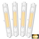 COITROZR New R7s LED Bulb 118mm 10W Dimmable Warm White Replacement Halogen Rod J118 R7S 100W, No Flicker, Double Ended Linear COB LED Light Bulbs Floodlight Lamp, 360° Beam Angle 4pcs