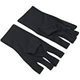 Manicure Gloves Uv Protection Manicure Tools 1 Pair Antiuv Glove Led Nail Art Curing Lamp Uv Protection Glove Nail Art Skin Care Glove(Black) Uv Gloves For Gel Nail Lamp (Black)