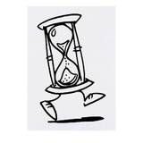 Large 'walking hourglass' temporary tattoo (to00033032)