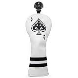 Montela Golf Club Covers Poker Ace 3 Wood Headcover Driver Cover Fairway Wood Headcover Hybrid Cover Leather Golf Headcover for Scotty Cameron Odyssey Taylormade Spider All Brand