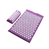 (Purple set) 62*38cm Massager Cushion Massage Mat Acupressure Relieve Back Body Pain Spike Mat Acupuncture Yoga Mat/Pillow