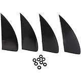 no brands Black Kiteboarding Fin Replacement for Kitesurfing Surfboard Water Sports