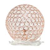 Lalia Home Elegant Designs Elipse 10 Inch Crystal Ball Sequin Table Lamp