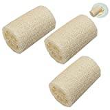 Evanescence Loofah Sponge For Dishes - 3 Pack Shower Scrubber For Body,4" Natural Real Egyptian Shower Loofah Sponge Body Scrubber For Spa Bathing Daily Care