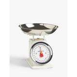 John Lewis Stainless Steel Mechanical Kitchen Scale, 5kg, Ivory