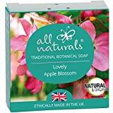 All Naturals, Soap Natural & Organic, Vegan with Soothing Jojoba, Rosehip, Shea Butter, Cocoa Butter for Children and Sensitive Skin 100g (Apple Blossom)