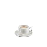 Pasabahce Porcelain Mug - 90cc, Set of 6, Small White Porcelain Mugs, Espresso Mugs Set, Small Mugs for Office Coffee, Classic Porcelain Mugs, Coffee Lover's Espresso Cups, Durable Coffee Mugs