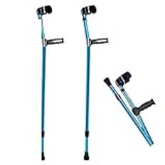 LINYUES Adult Crutches Adult Crutches Canes Forearm Crutches Aluminum Foldable Medical Crutches Open Cuff Adjustable Canes Walking Sticks Convenient