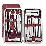 19pcs/set Pruning Nail Clippers Cutting Pliers Set Single Nail Groove Pedicure Inflammation Dead Skin Clipper Tool Home Tool,19PCS Red