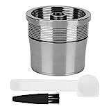 Nicoone Coffee Filter Set,Stainless Steel Reusable Coffee Filter Capsule Set,Coffee Filter Cup with Spoon and Brush,for Illy Coffee Machine