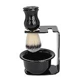 Beard Styling Set, Beard Brush for Men Portable Handle Soap Bowl Comfortable Touch for Home and Travel Use