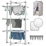 330W Electric Heated Clothes Dryer 3-Tier Folding Indoor Airer Laundry Horse 