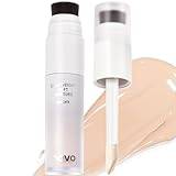 Liquid Foundation Makeup Face Full Coverage Foundation BB CC Cream Makeup Base Concealer Long-Lasting Waterproof Sweatproof Non-Removing Suitable For Dry And Oil Skin Comes With Brush