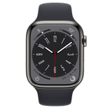 Refurbished Apple Watch Series 8 GPS + Cellular, 45mm Graphite Stainless Steel Case with Midnight Sport Band