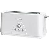 Cookworks Long Slot 4 Slice Toaster High-Lift Function For Easy Removal Of Smaller Slices Of Bread - White