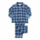 Boy's Blue Check Traditional Pyjamas